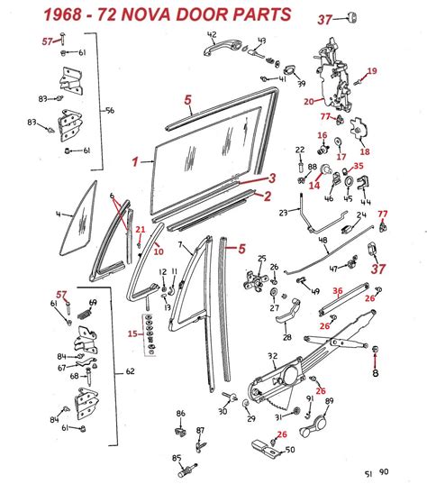 72 chevy nova parts diagram